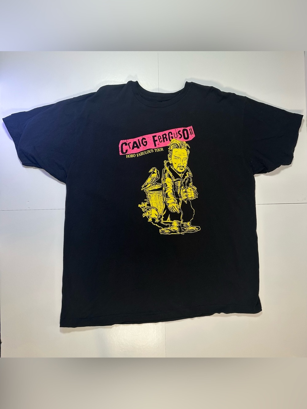 Craig‎ Ferguson Tour T-Shirt Hobo Fabulous Black Graphic Tee Men XL